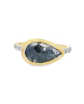 E-W S+P Pear Ring Yellow