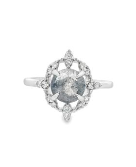 Heirloom Halo S+P Ring