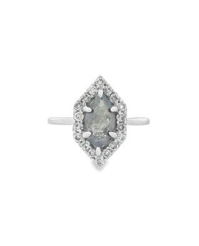 Long Hex Marquise S+P Ring