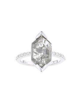 Long Hex S+P Ring
