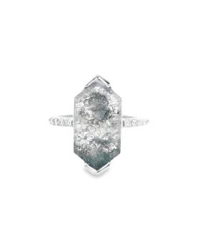 Long Hex S+P Ring