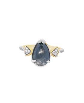Geometric Pear S+P Ring Yellow