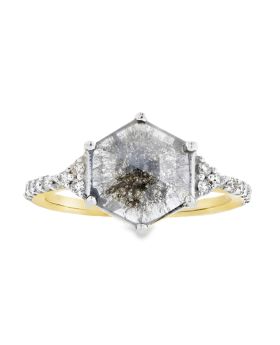 Geometric Hex S+P Ring Yellow