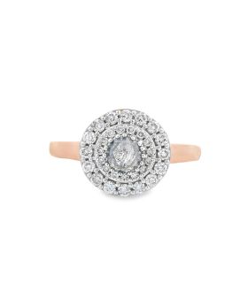 Double Halo S+P Ring Rose