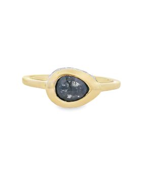 Hidden E-W Pear Ring Yellow