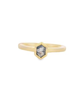 Bezel Hexagon S+P Ring Yellow