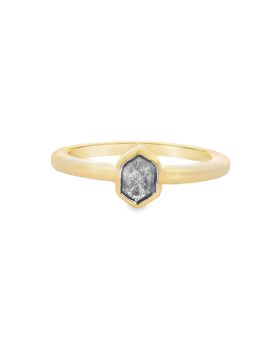 Bezel Hexagon S+P Ring Yellow