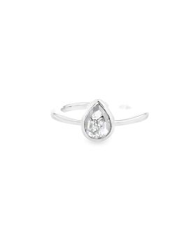 Bezel Pear S+P Ring
