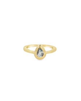 Bezel Pear S+P Ring Yellow