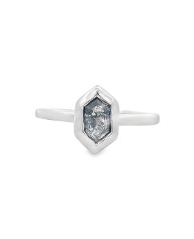 Bezel Long Hex S+P Ring