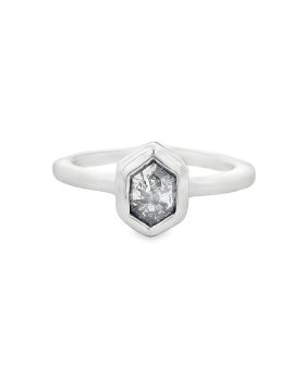 Bezel Long Hex S+P Ring