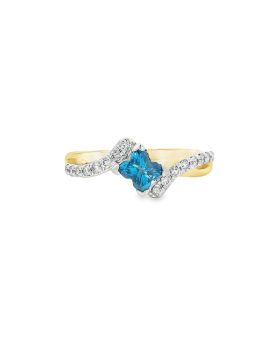 Twist Blue S+P Ring #2 Yellow