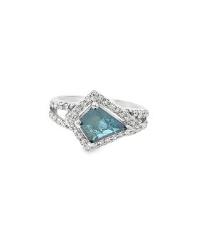 E-W Blue Kite S+P Ring