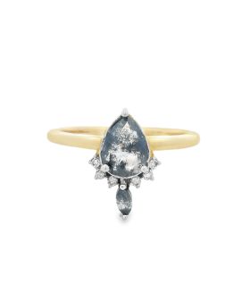 Pear Crown S+P Ring Yellow