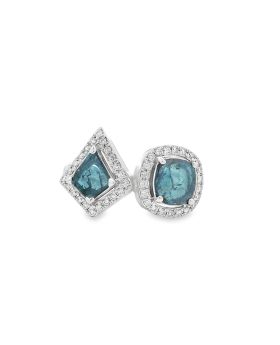 Kite Cushion Blue S+P Ring