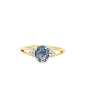 Split Shank Oval S+P Ring Yellow