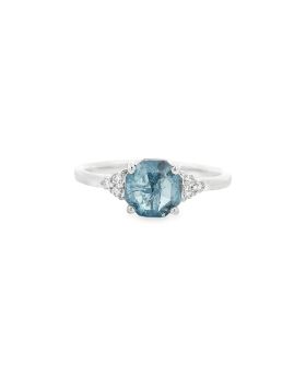 Blue Triad S+P Emerald Ring