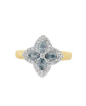Floral S+P Ring Yellow