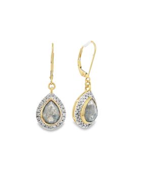 Dangle Pear S+P Earrings Yellow
